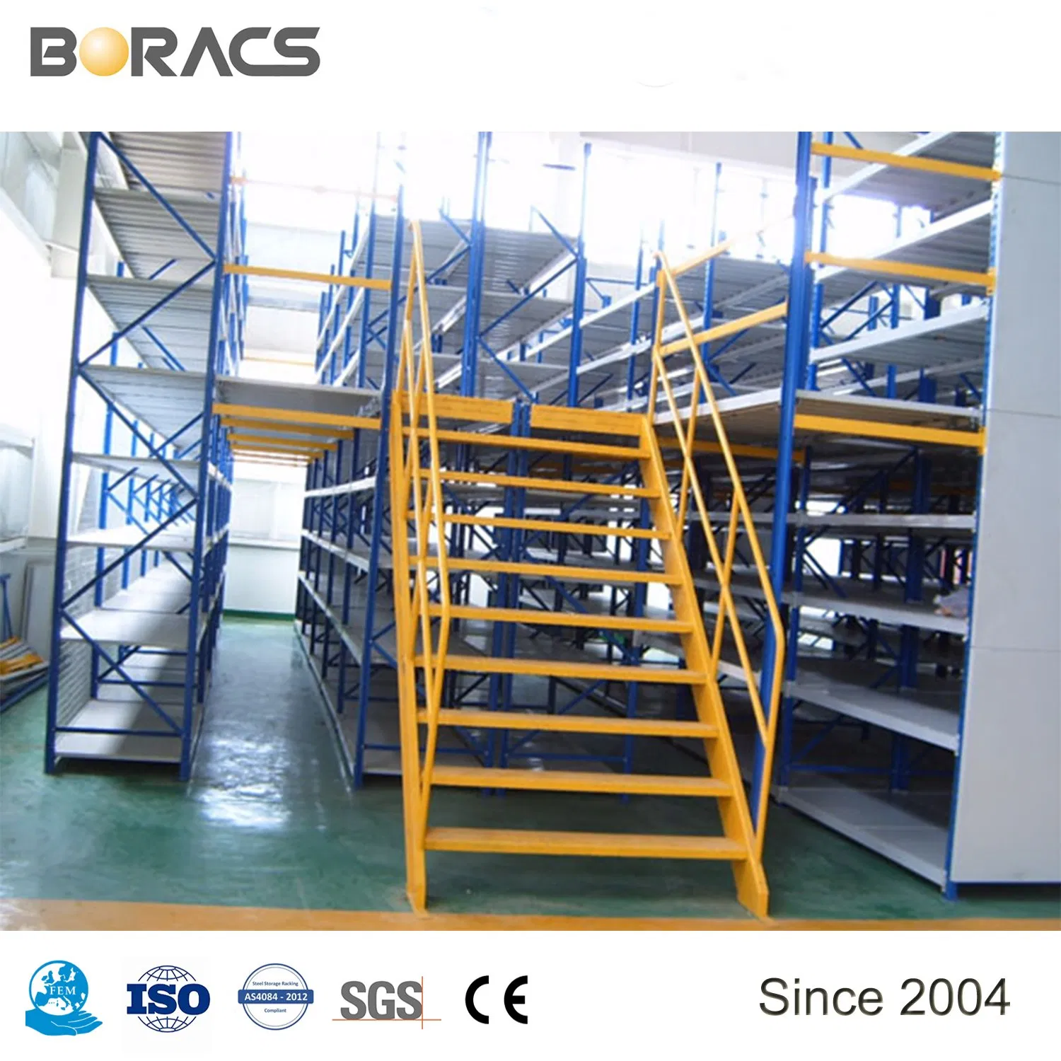 High Density Warehouse Mezzanine System for Vertical Storage Maximization