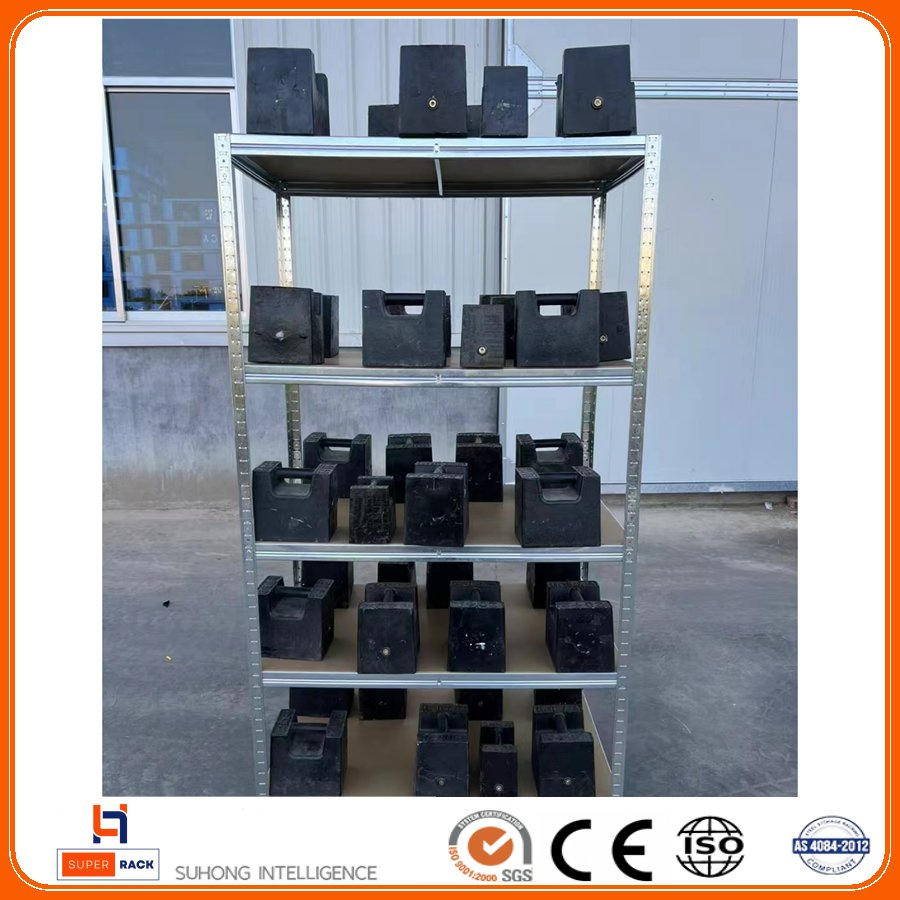 Adjustable 5 Layer Stacking Boltless Rivet Galvanized Steel Long Span Shelving Galvanized Sheet Storage Shelves