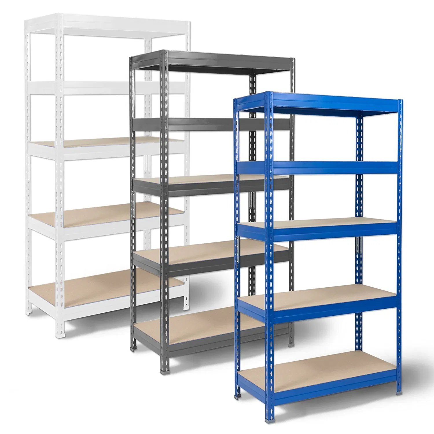 Heavy Duty Adjustable 5 Layer Stacking Boltless Rivet Steel Storage Shelving