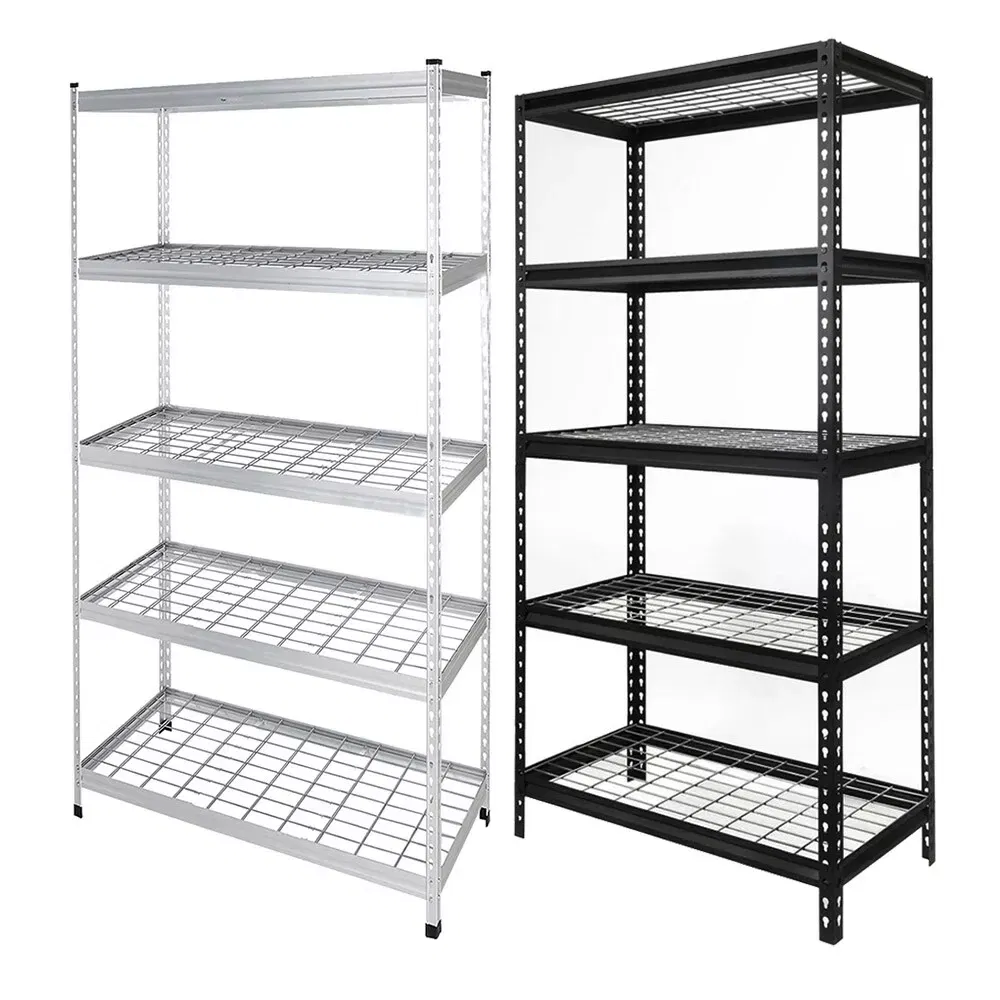 Heavy Duty 5 Layer Boltless Storage Rack Rivet Shelving Steel Shelves Units Storage Racks