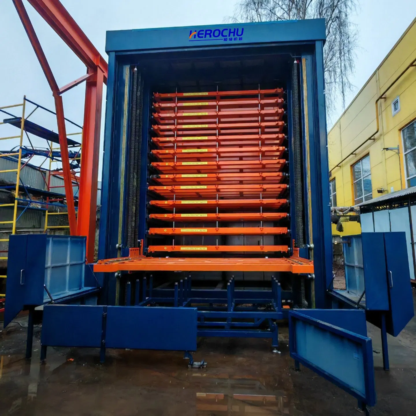 Modern Industrial Automated Sheet Metal Storage Shelf Unit