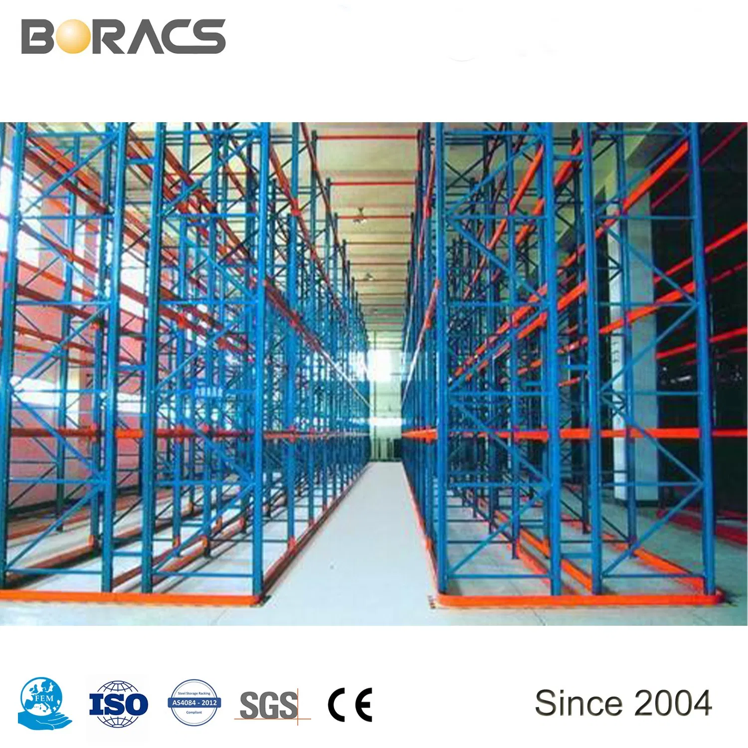 Intelligent Warehouse Increase Space Usage Storage Racks Very Narrow Aisle Pallet Rack / Vna Racking System