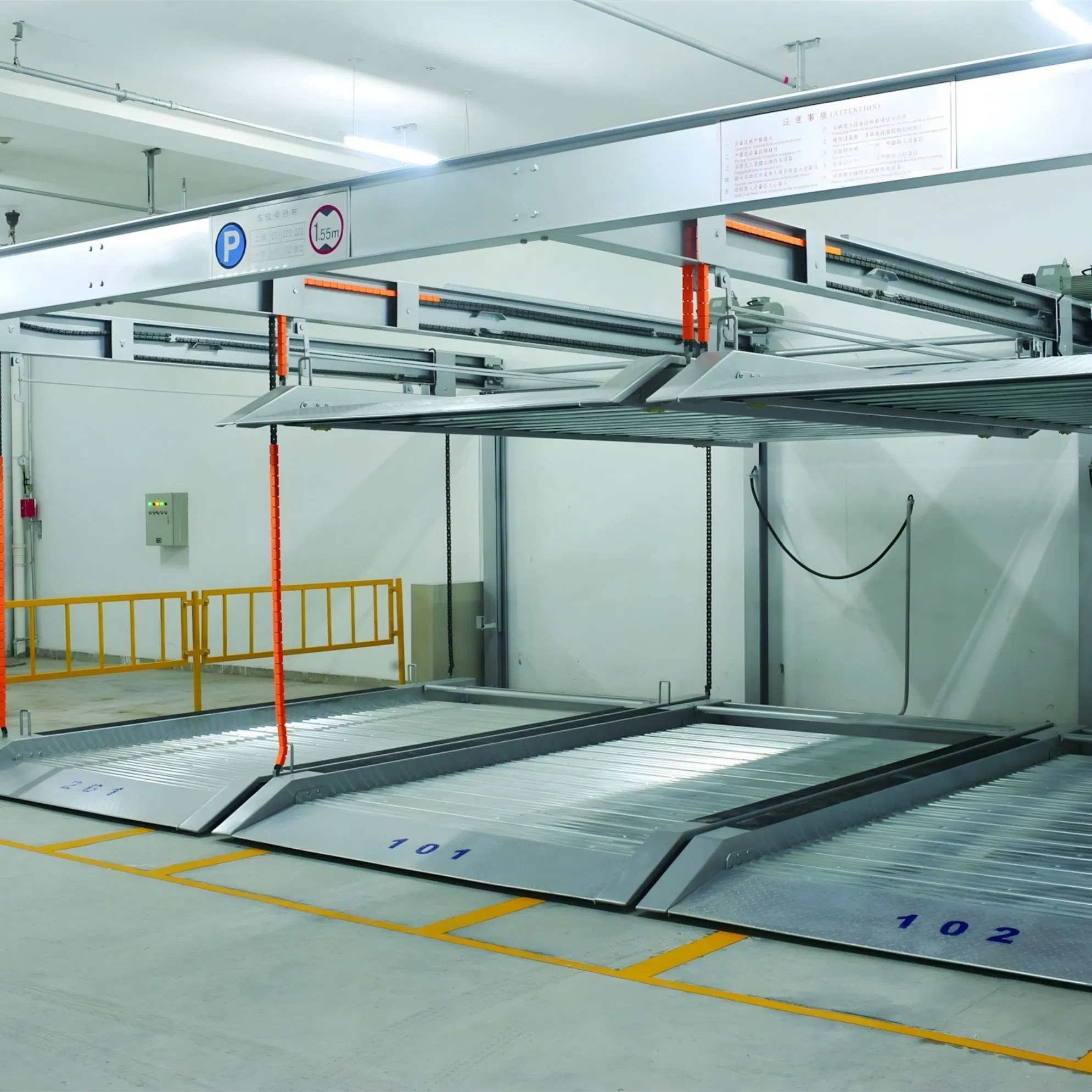 Vertical Lift Puzzle Parking System Using Elevator Style Mechanisms to Achieve Ultra High Density Vehicle Storage Puzzle Parking System