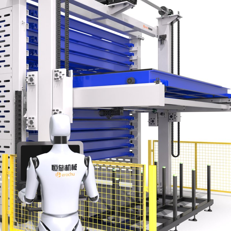 Automatic Sheet Metal Storage Tower Space Saving Automated Storage for Metal Plate Warehouse
