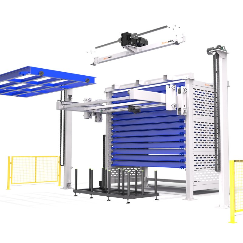 Modern Industrial Automated Sheet Metal Storage Shelf Unit