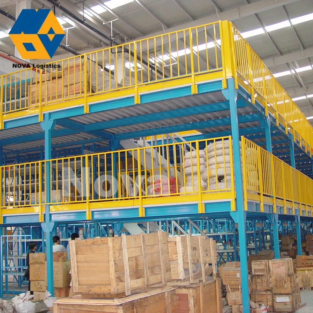 Industrial Steel Platform Warehouse Storage Mezzanine System with Stairs