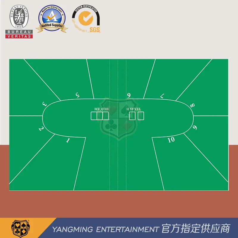 Oval Design Layout Texas Poker Club Waterproof Casino Game Layout