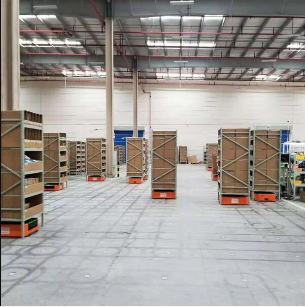 Ultra-Narrow Agv Rack System 500mm Aisle Width Laser-Guided Alignment B2b Space Optimization