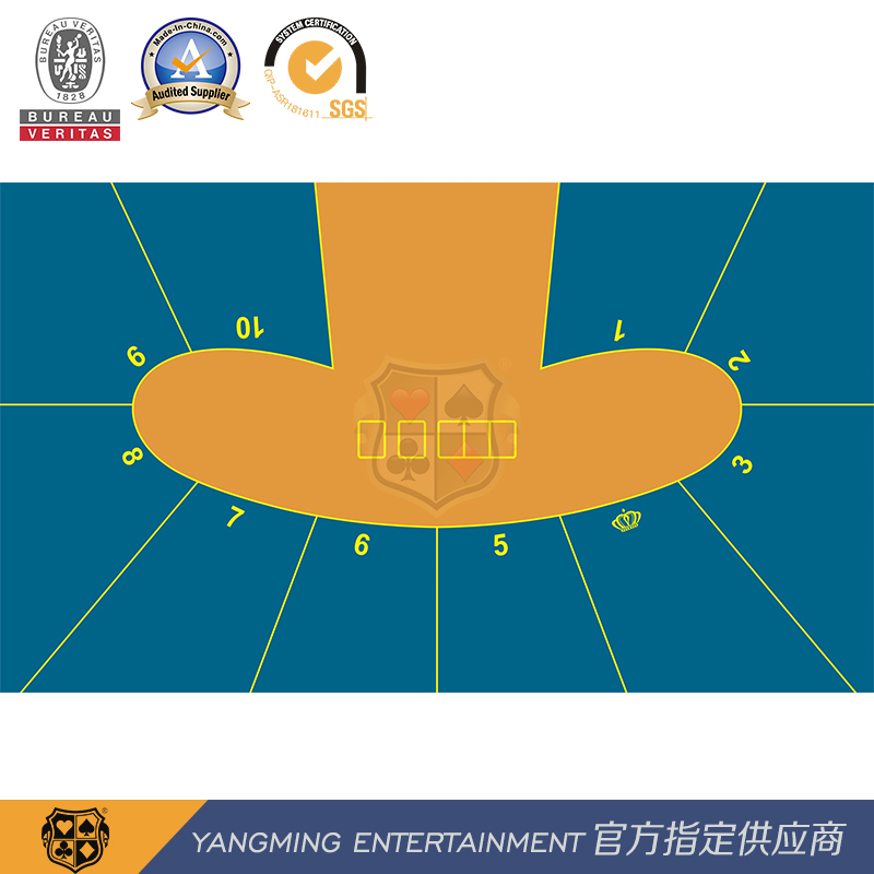 Pea Type Luxury 10-Player Texas Club Custom-Made Poker Table Waterproof Layout