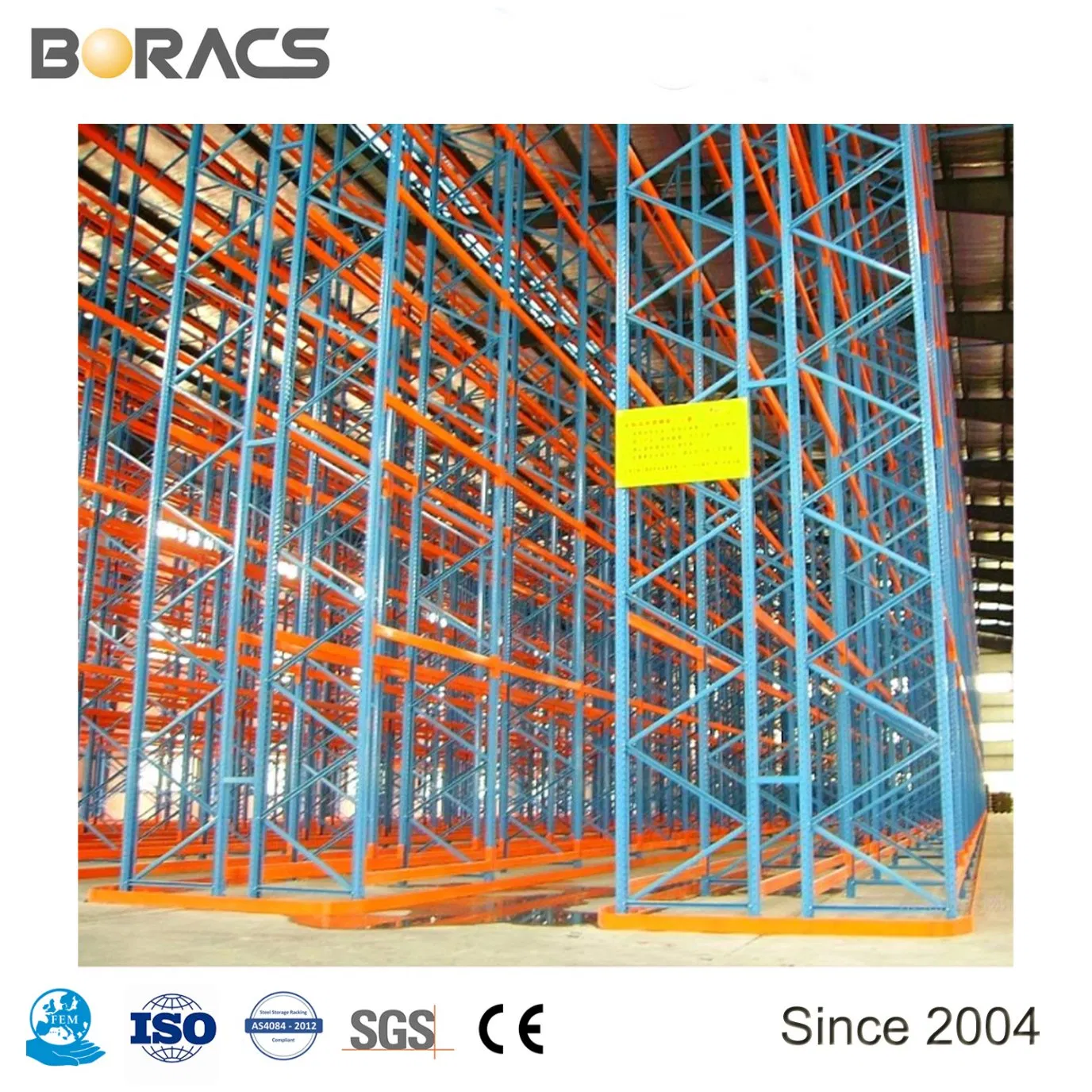 Intelligent Warehouse Increase Space Usage Storage Racks Very Narrow Aisle Pallet Rack / Vna Racking System