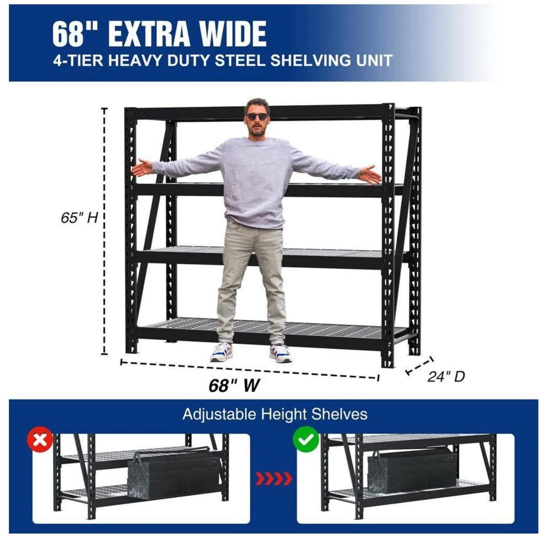Industrial Shelf Heavy Duty Storage Metal Warehouse Garment Rack System for Mezzanine Shelf Shelves