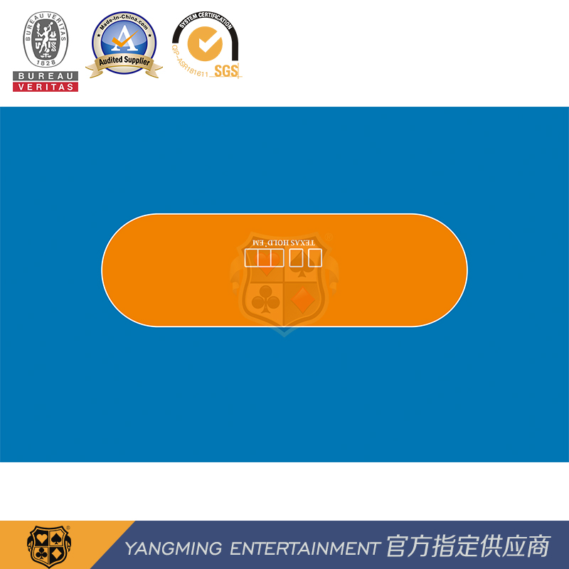 Oval Table Design Layout Texas Hold'em Casino Waterproof Tablecloth