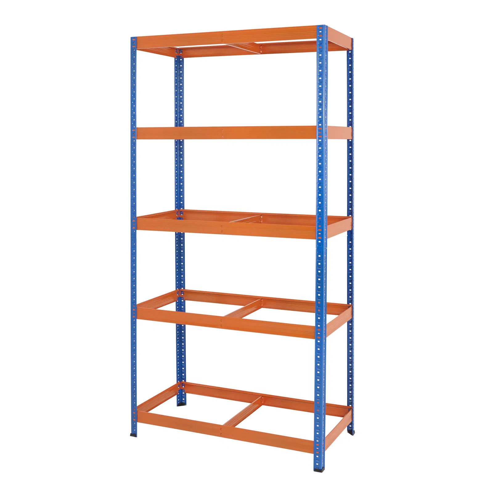 Heavy Duty Adjustable 5 Layer Stacking Boltless Rivet Steel Storage Shelving