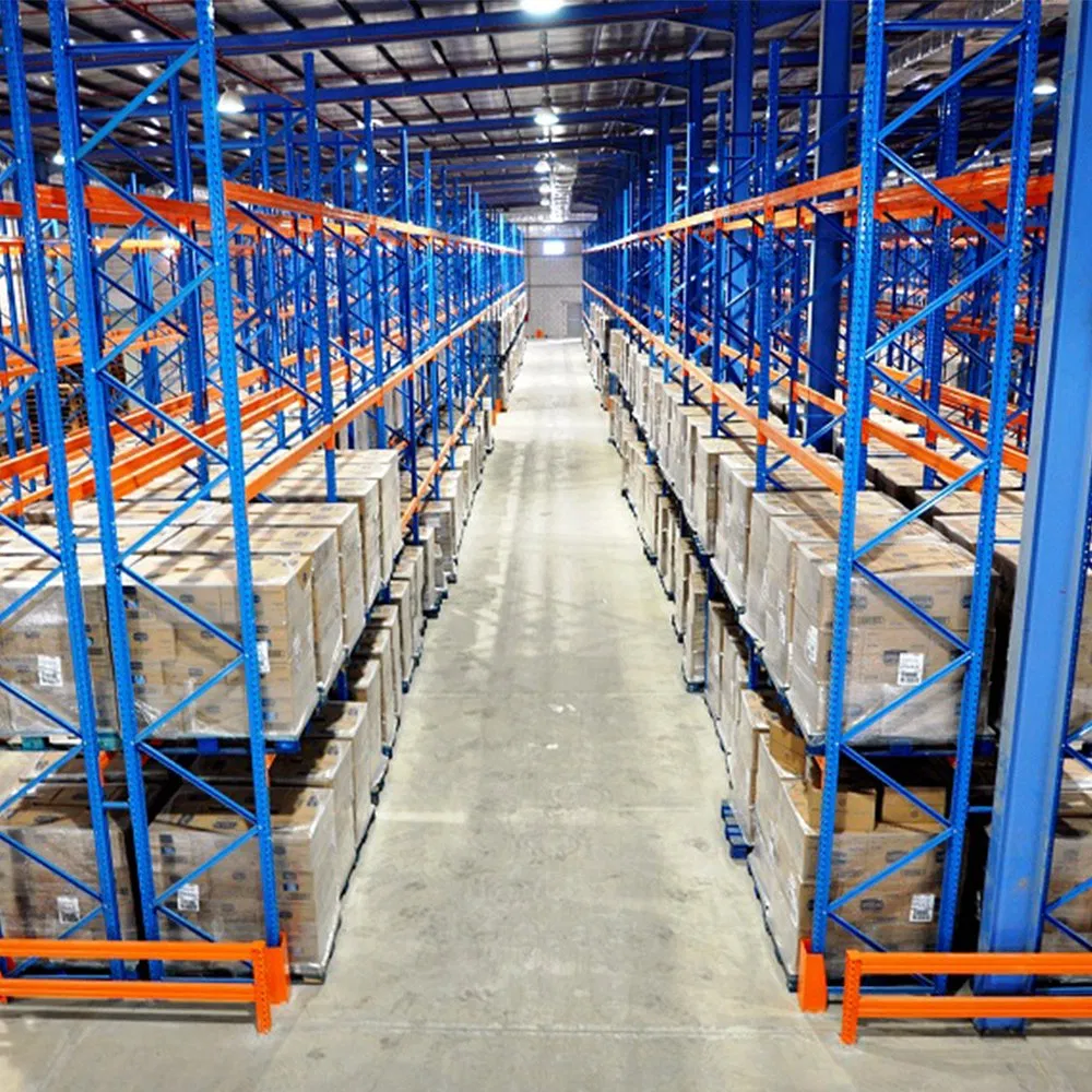 Blue Orange Customizable Adjustable Heavy Duty Steel Pipe Garage Storage Supermarket Shelf Industrial Pallet Warehouse Racking System with Beam Upright Frame