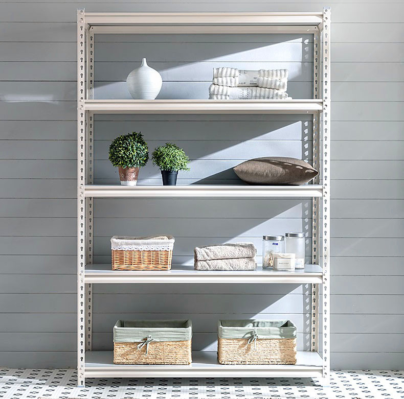 Customized Size Light Duty Shelving Metal Bolted Sheves Boltless Rivet Racks Bolt Free MDF Shelving