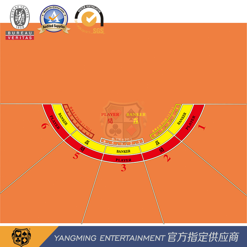 100% Polyester Baccarat Layout 5 Person Tablecloth Semicircle Green
