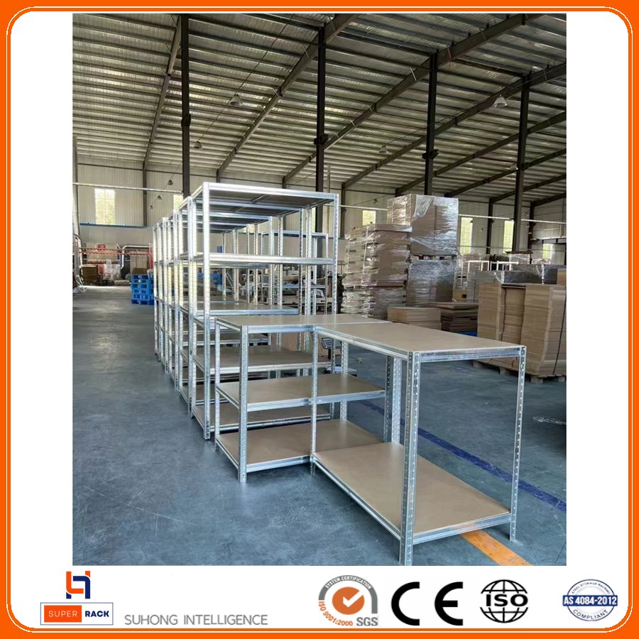 Wholesale Adjustable Stacking Boltless Metal Supermarket Store Shelves Rivet Galvanized Steel Storage Shelf