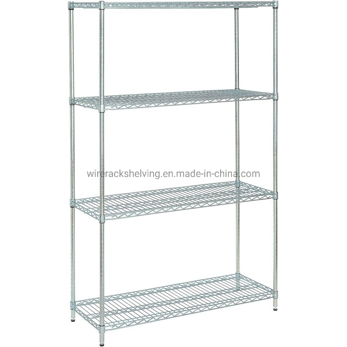 4-Shelf Adjustable Wire Storage Shelving Unit Wire Shelf, Steel Organizer Wire Rack