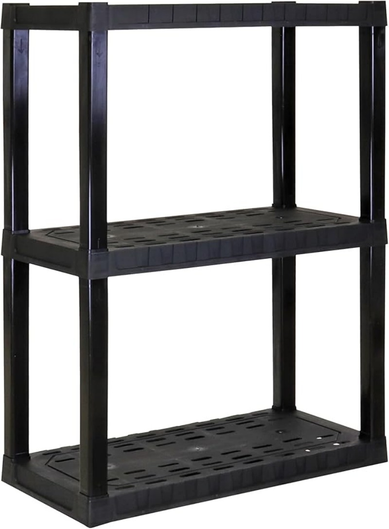 Wall Organizer, Heavy Duty Industrial Display Garage 3 Tier Stackable Plastic Shelving