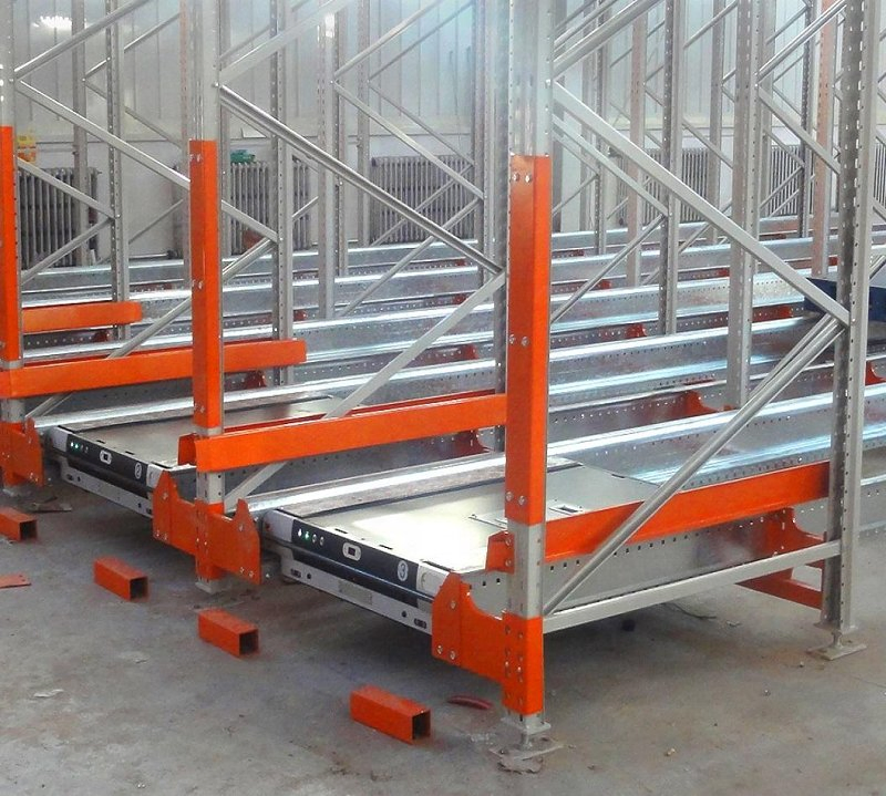 High Density Asrs System Flexible Heavy Duty Radio Two Direction Shuttle Racking System