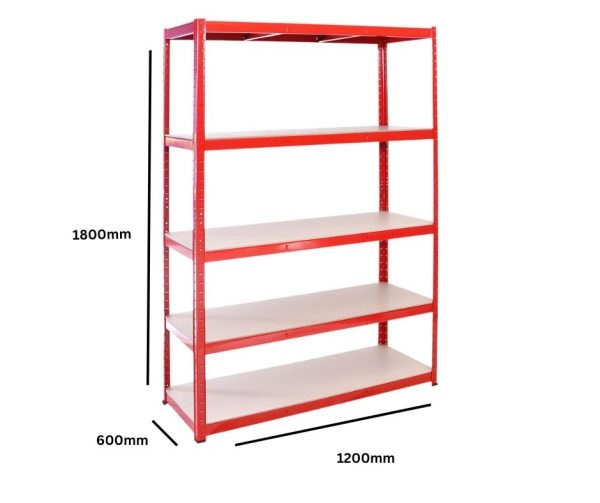 Heavy Duty Boltless Rivet Rack Easy-to-Assemble 5-Layer Commercial Electronic Storage Shelving for Warehouses Made of Steel