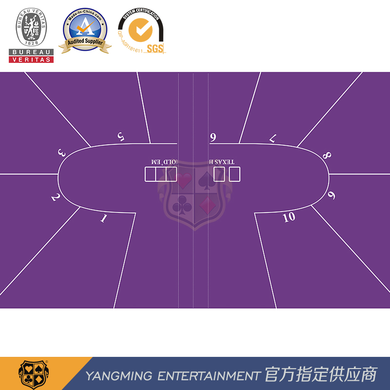 Oval Design Layout Texas Poker Club Waterproof Casino Game Layout