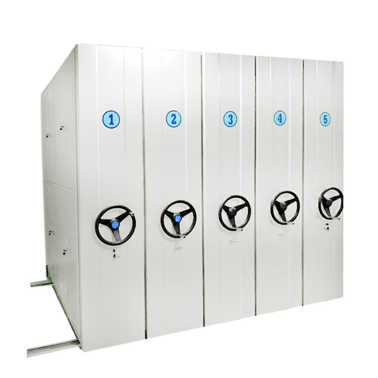 High Density Steel Mobile Shelving Storage System for Archives and Document