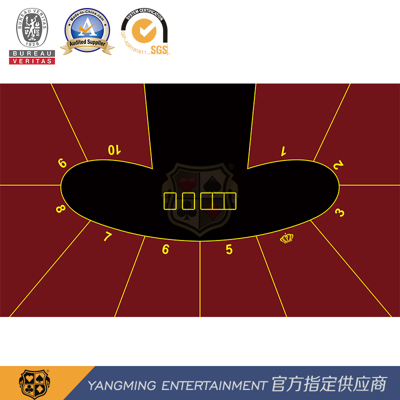 Pea Type Luxury 10-Player Texas Club Custom-Made Poker Table Waterproof Layout