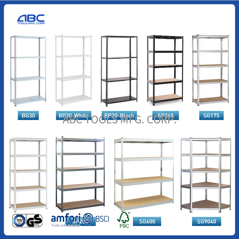 Assembled No Rivet Tier Shelving Metal 5 Layer Boltless Steel Shelf