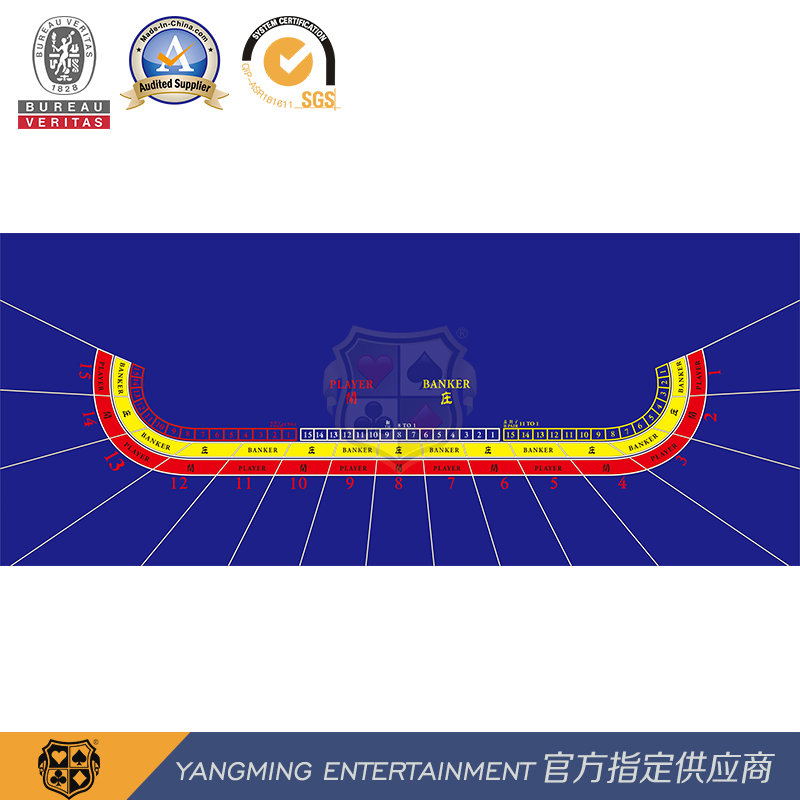 Waterproof Flannel Custom Design Baccarat 15 People Green Tabletop Portable Table Layout