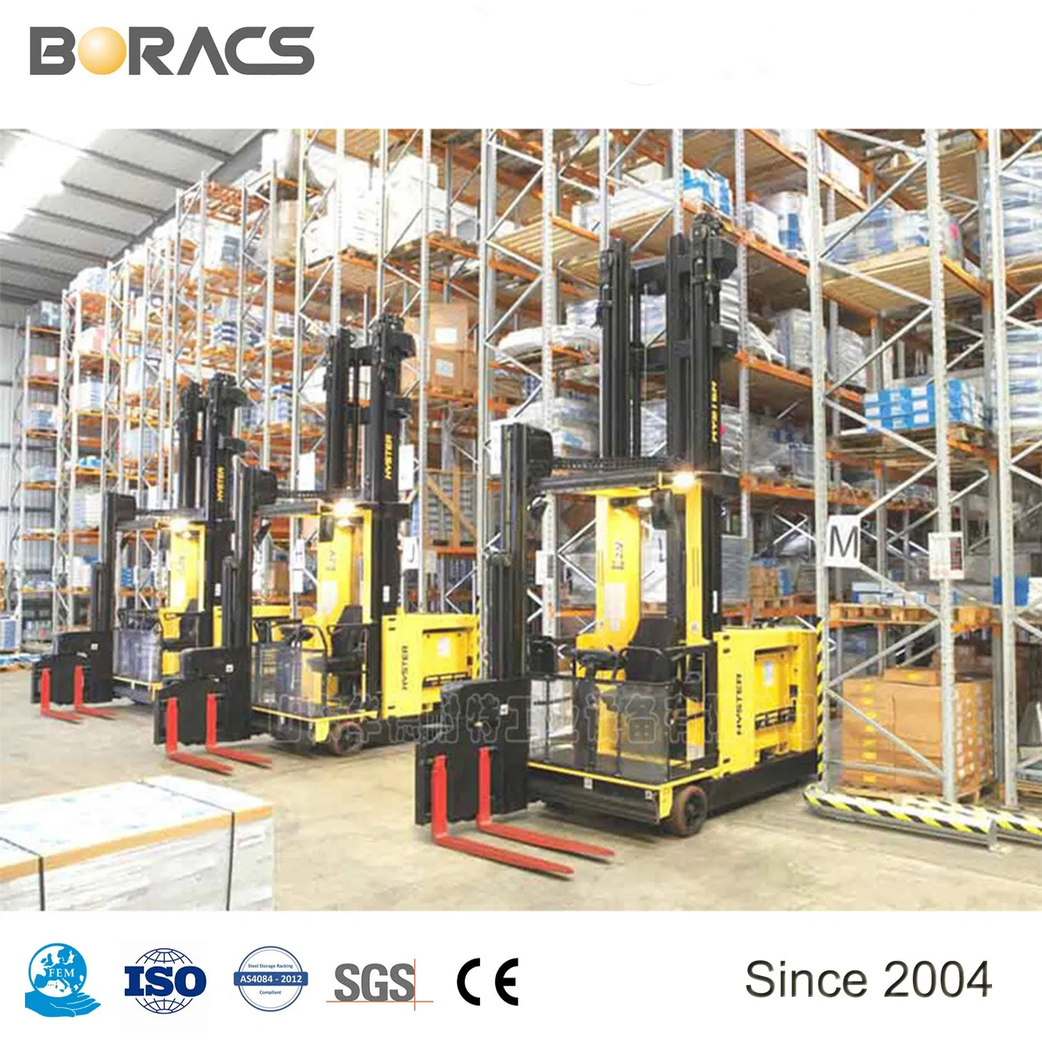 Intelligent Warehouse Increase Space Usage Storage Racks Very Narrow Aisle Pallet Rack / Vna Racking System