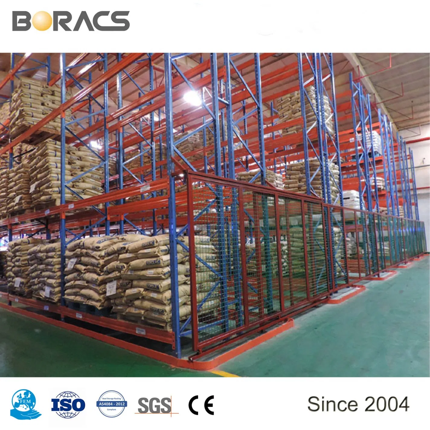 75mm Pitch Adjustable Heavy Duty Industrial Warehouse High Density Very Narrow Aisle Rack Van Racking System