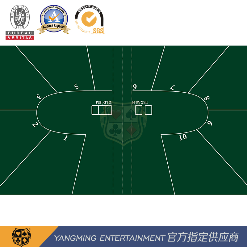 Oval Design Layout Texas Poker Club Waterproof Casino Game Layout