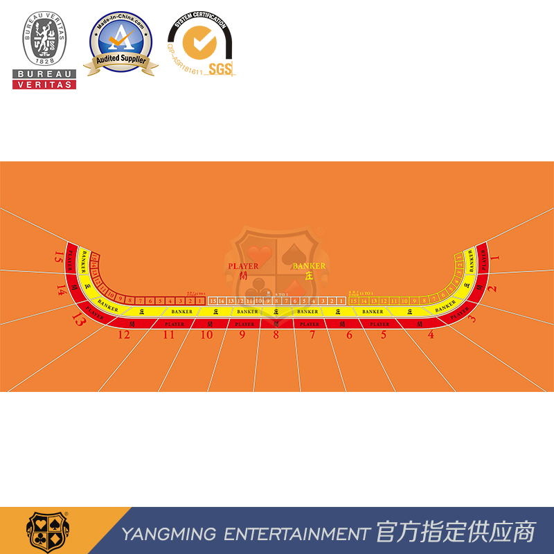 Waterproof Flannel Custom Design Baccarat 15 People Green Tabletop Portable Table Layout