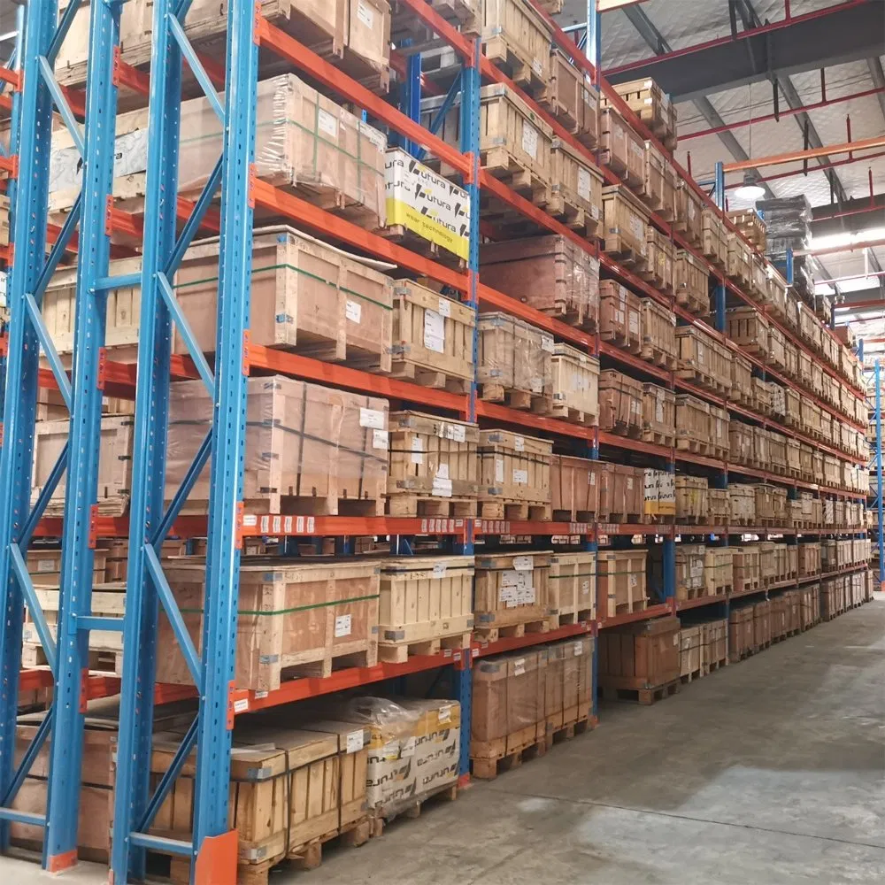Blue Orange Customizable Adjustable Heavy Duty Steel Pipe Garage Storage Supermarket Shelf Industrial Pallet Warehouse Racking System with Beam Upright Frame
