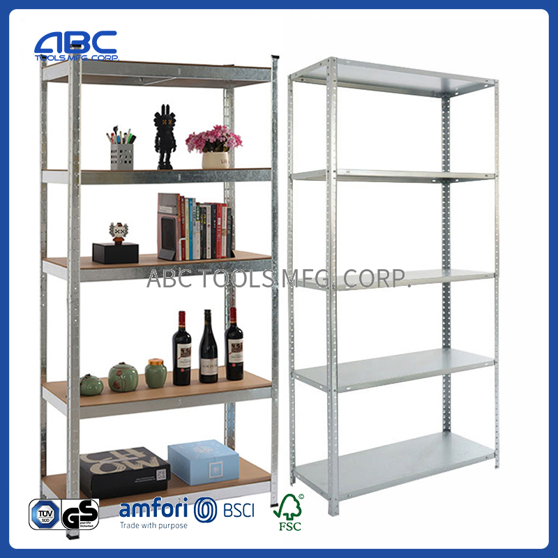 Heavy Duty Adjustable 5 Layer Stacking Boltless Rivet Galvanized Steel Storage Shelving