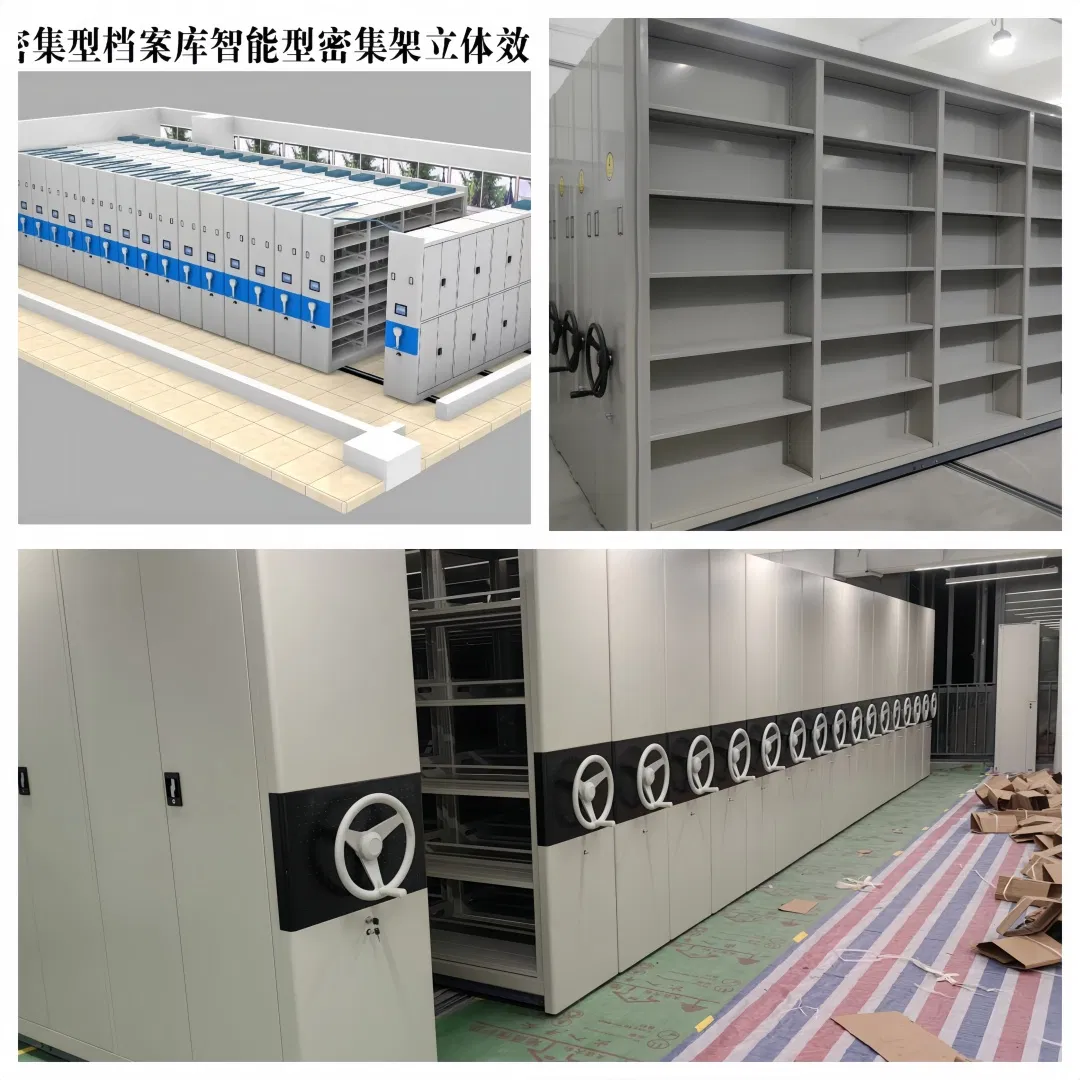 Custom Metal Products Manufacturers Direct Sales Intelligent Storage Mobile Book Shelving Office Movable Archive Furniture System Mobile Storage Systems