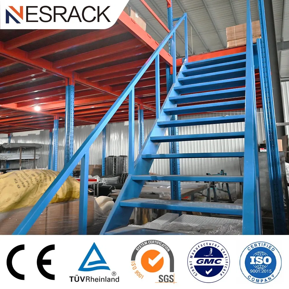 Heavy Duty Industrial Thickened Steel Metal Warehouse Mezzanine Shelves for Large Equipment with Use High-Load-Bearing Reinforced