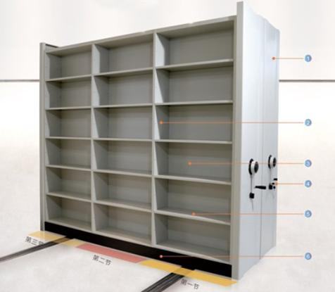 Light Duty Boltless Rivet Shelf Automatic Mobile Shelving for Library Bank Archives Use
