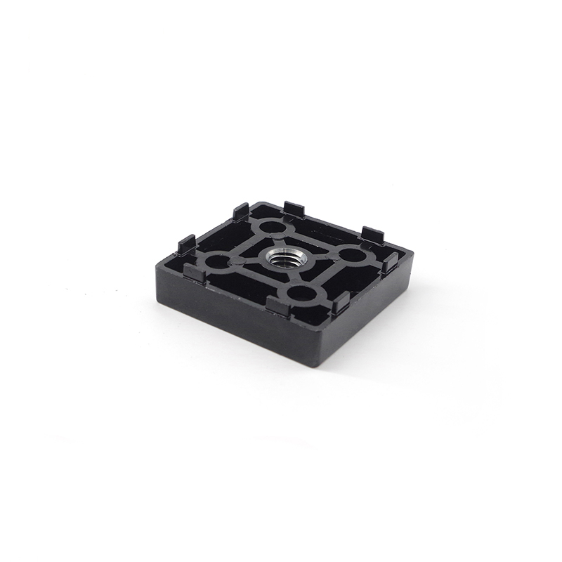 China Manufacturer 7030 60X60mm RoHS Black Casting Zinc Plate Metal Accessories for Industrial T Slot Aluminum Profile Robot Workbench M10 M12 M16 60 80