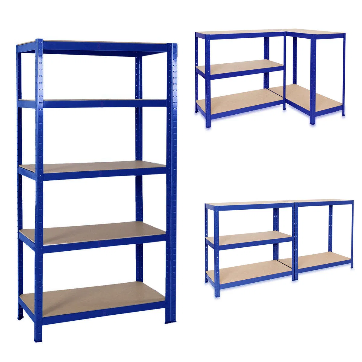 Heavy Duty Adjustable 5 Layer Stacking Boltless Rivet Steel Storage Shelving