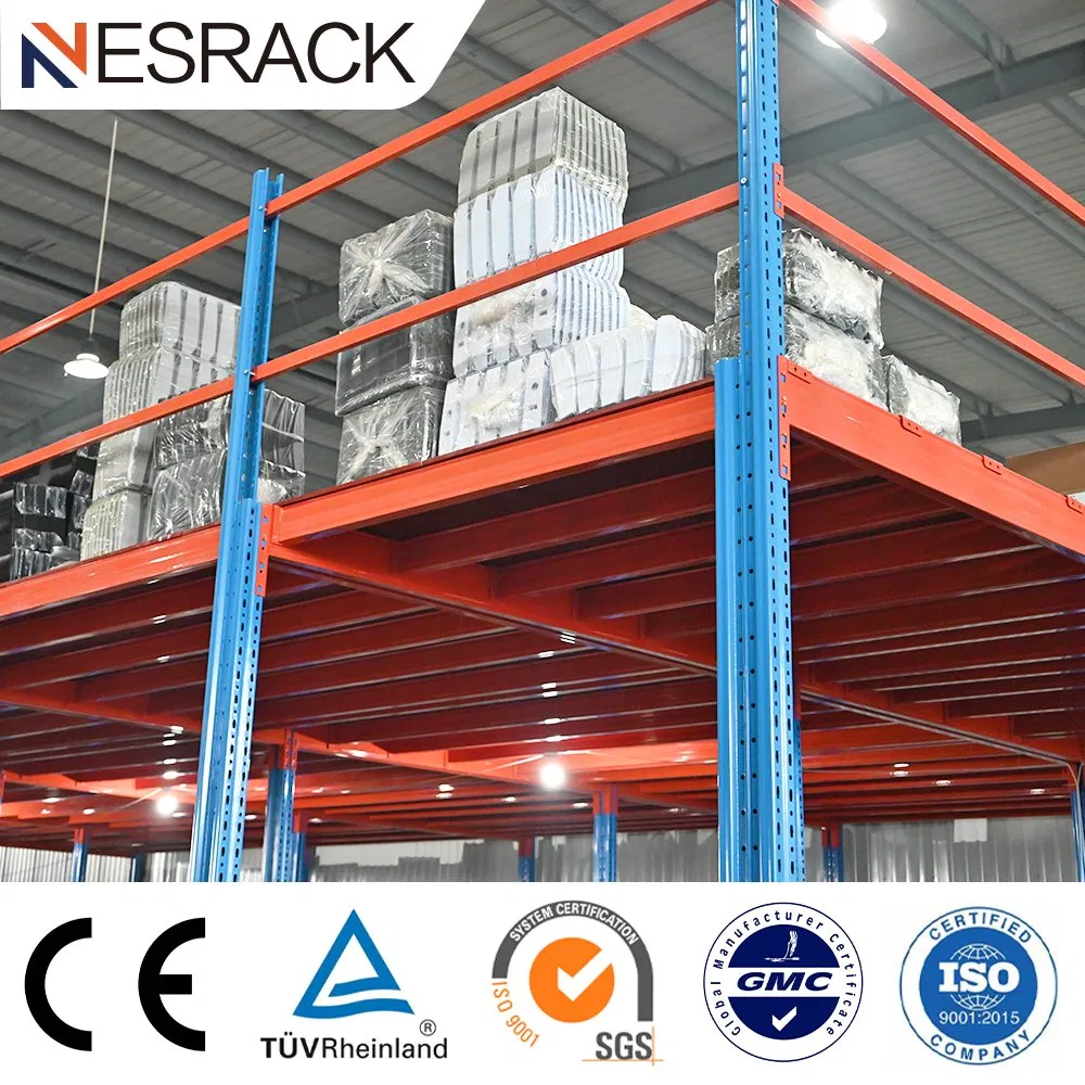 Heavy Duty Industrial Thickened Steel Metal Warehouse Mezzanine Shelves for Large Equipment with Use High-Load-Bearing Reinforced
