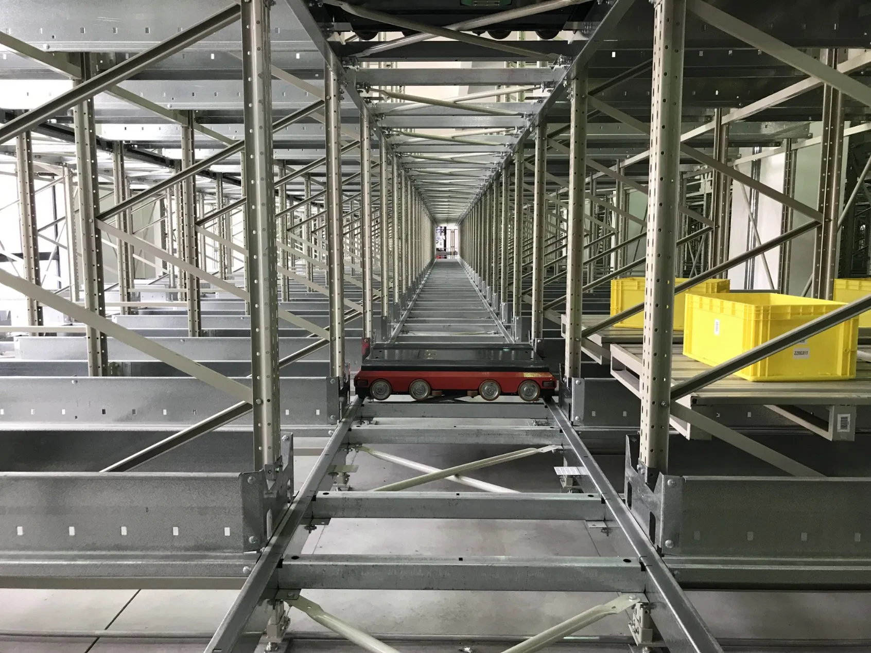 Automated High-Density Storage and Retrieval Four Way Shuttle System for Handling of The Palletized Goods