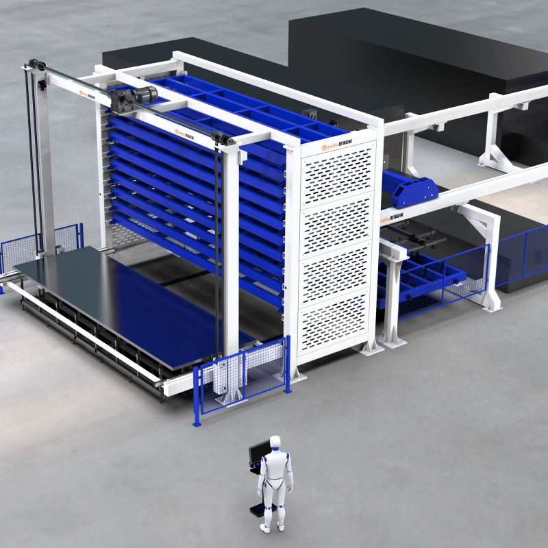 High-Capacity Automated Sheet Metal Storage Warehouse