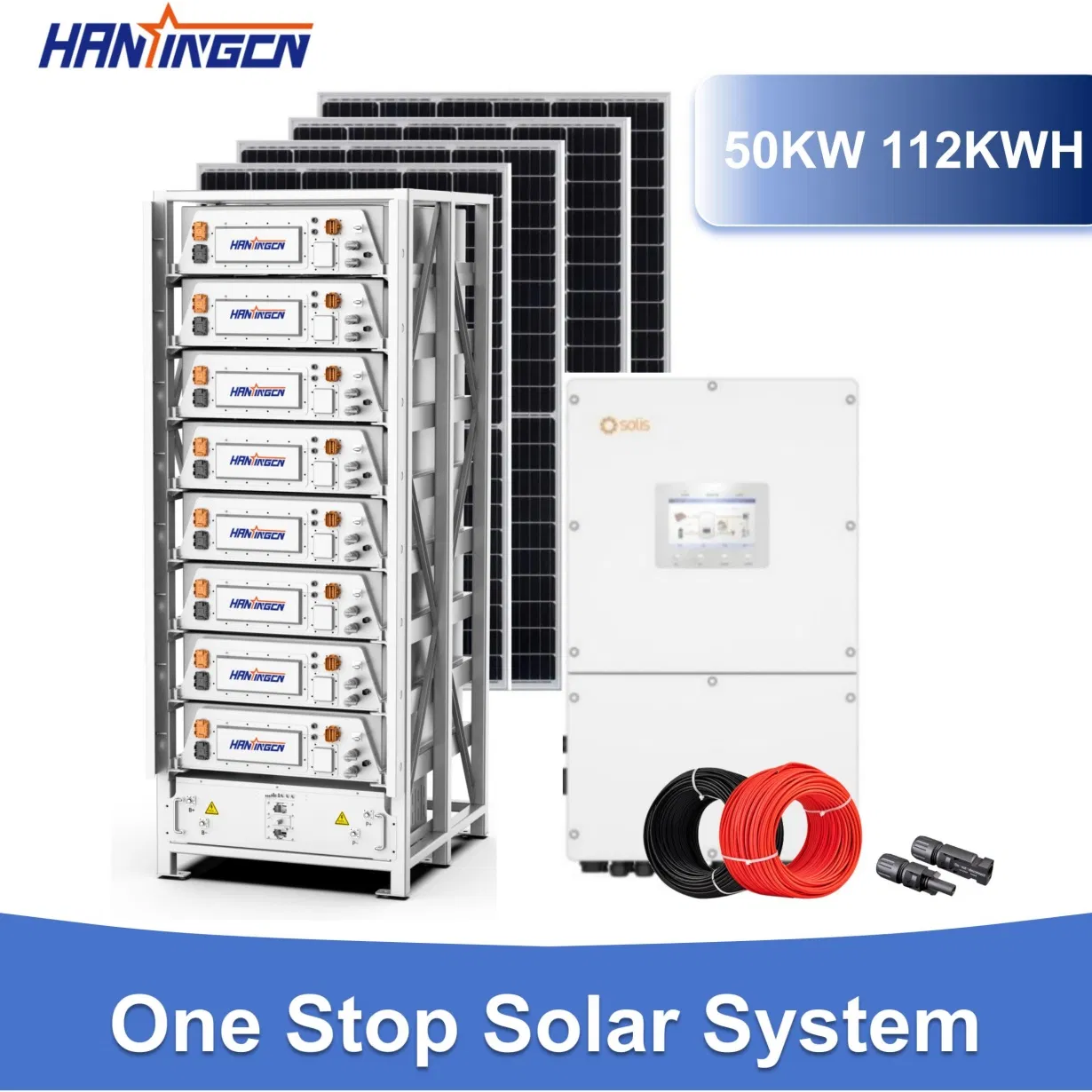 High Energy Density on off Grid Solar Energy System 30kw 60kwh Hybrid Solar Photovoltaic Storage System