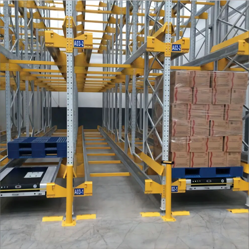 High Density Storage Automatic Radio Shuttle Racks Electric Pallet Control Racking System