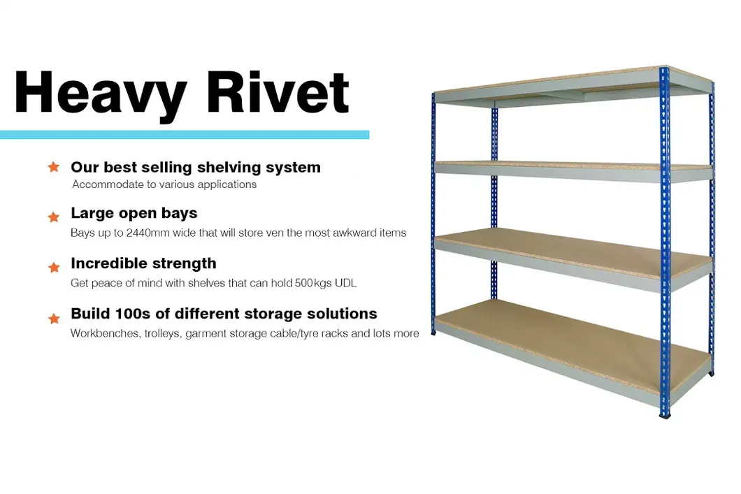 Boltless Rivet Rack Shelves