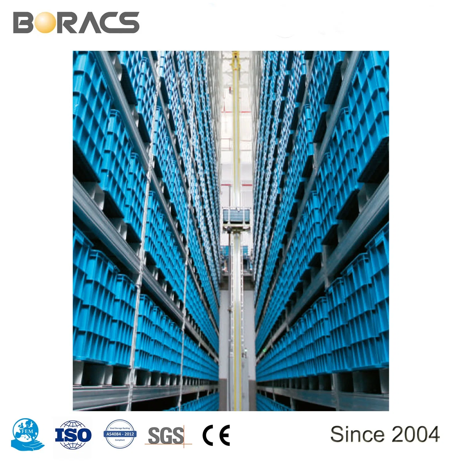 High Density Automatic Logistics Equipment as/RS Stacker Crane System for Warehouse Rack Storage