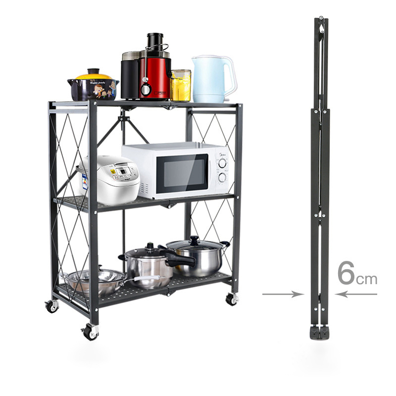 Hot Selling Home Kitchen School Folding Adjustable Rack Storage Shelf Book Shelves for Home Decor