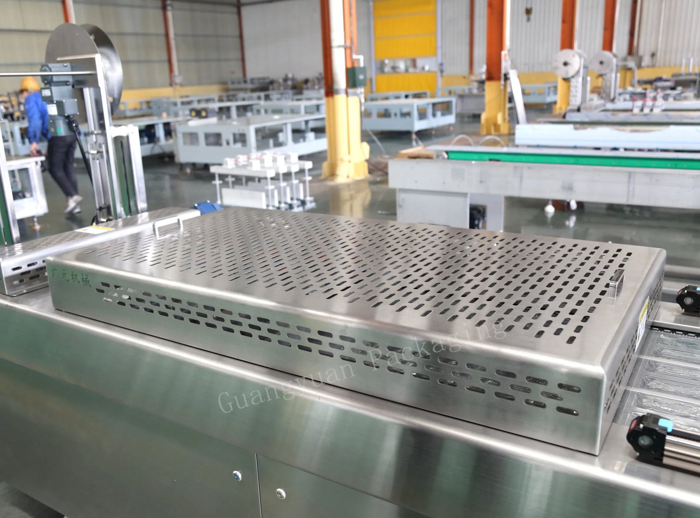 Fully Automatic Thermoforming Vacuum Machine for Pre-Made Meal Production Lines Continuous High-Speed Packaging